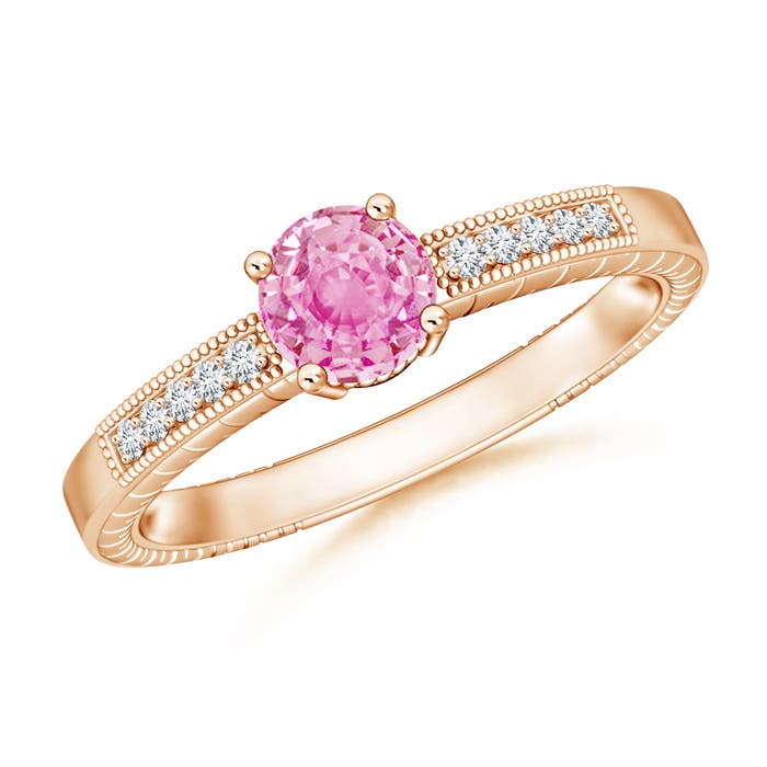 A - Pink Sapphire / 1.14 CT / 14 KT Rose Gold