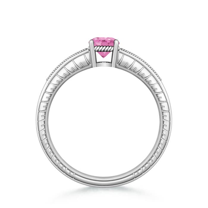 A - Pink Sapphire / 1.14 CT / 14 KT White Gold