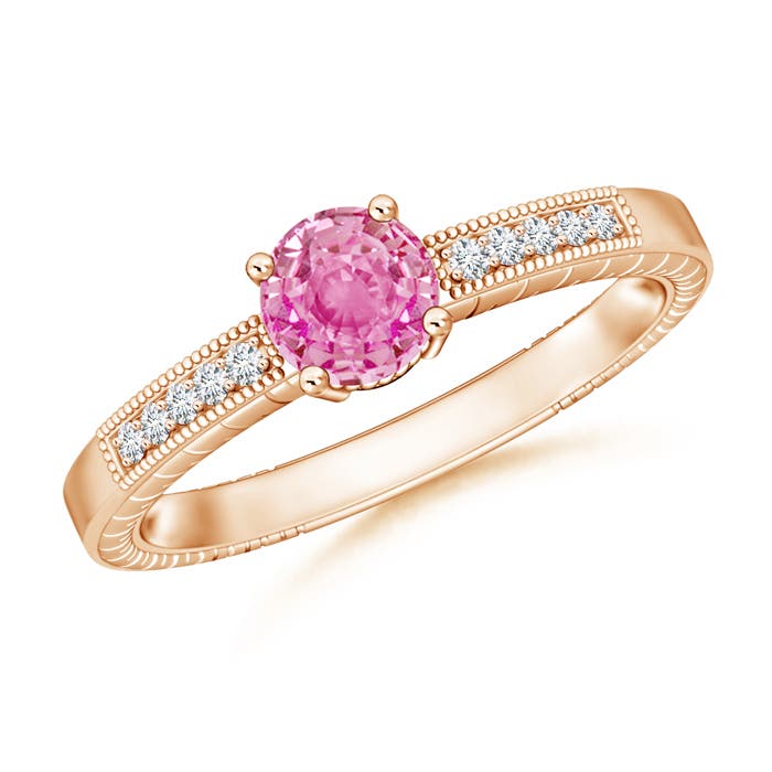 AA - Pink Sapphire / 1.14 CT / 14 KT Rose Gold