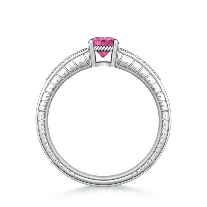 AAA - Pink Sapphire / 1.14 CT / 14 KT White Gold