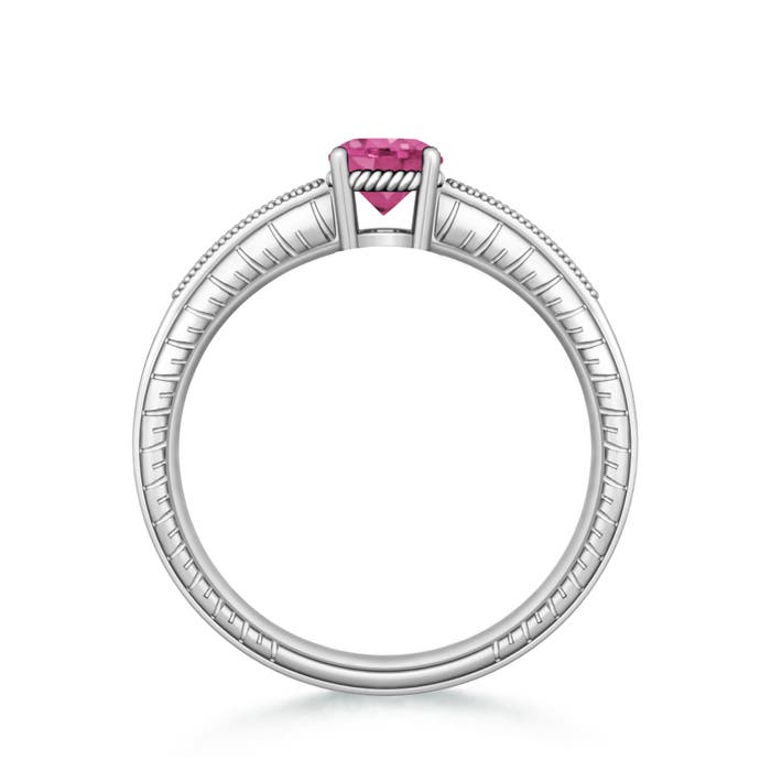 AAAA - Pink Sapphire / 1.14 CT / 14 KT White Gold