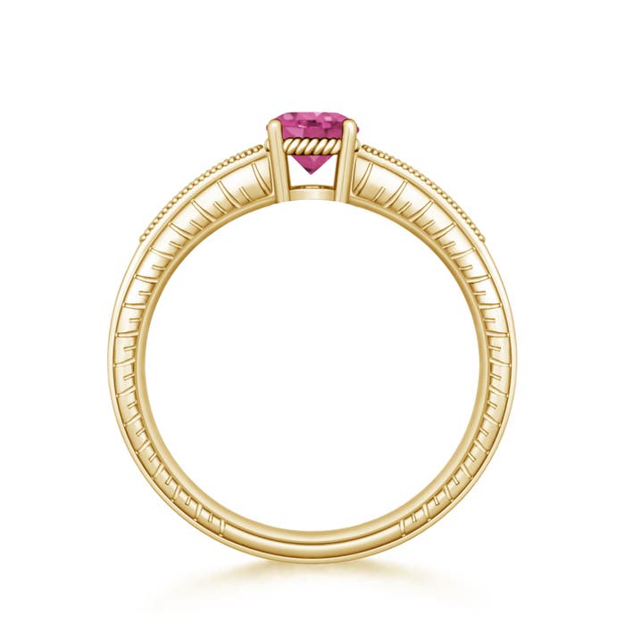 AAAA - Pink Sapphire / 1.14 CT / 14 KT Yellow Gold