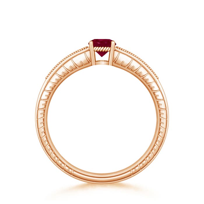 A - Ruby / 0.66 CT / 14 KT Rose Gold