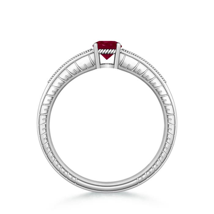 A - Ruby / 0.66 CT / 14 KT White Gold