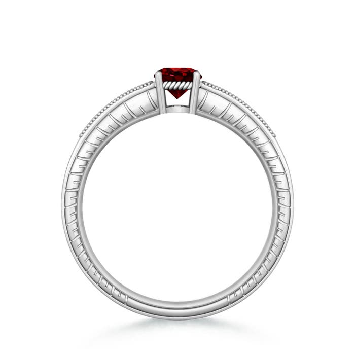 AAAA - Ruby / 0.66 CT / 14 KT White Gold