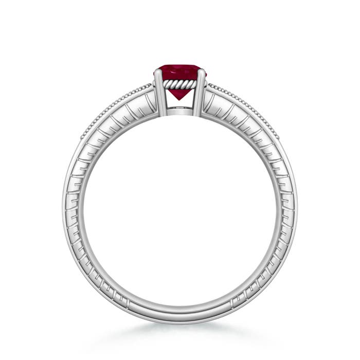 A - Ruby / 1.14 CT / 14 KT White Gold