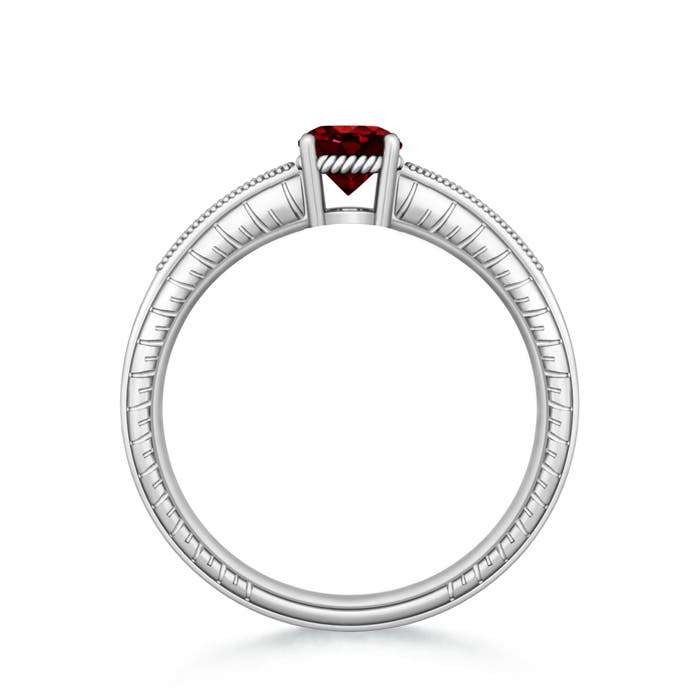 AAAA - Ruby / 1.14 CT / 14 KT White Gold