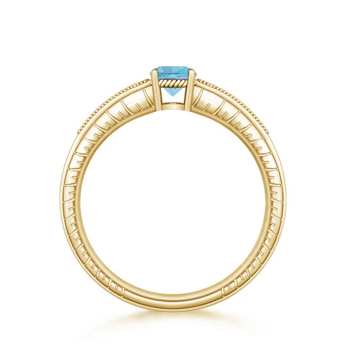 A - Swiss Blue Topaz / 0.66 CT / 14 KT Yellow Gold