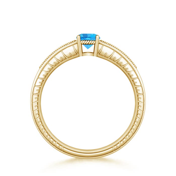 AAA - Swiss Blue Topaz / 0.66 CT / 14 KT Yellow Gold