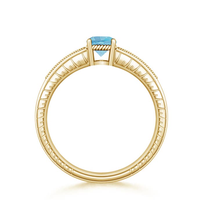 A - Swiss Blue Topaz / 1.09 CT / 14 KT Yellow Gold