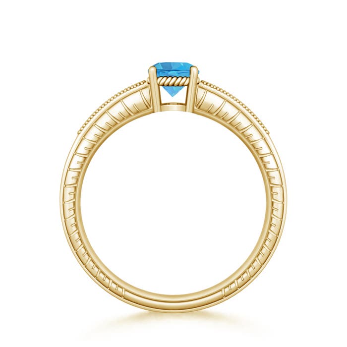 AA - Swiss Blue Topaz / 1.09 CT / 14 KT Yellow Gold