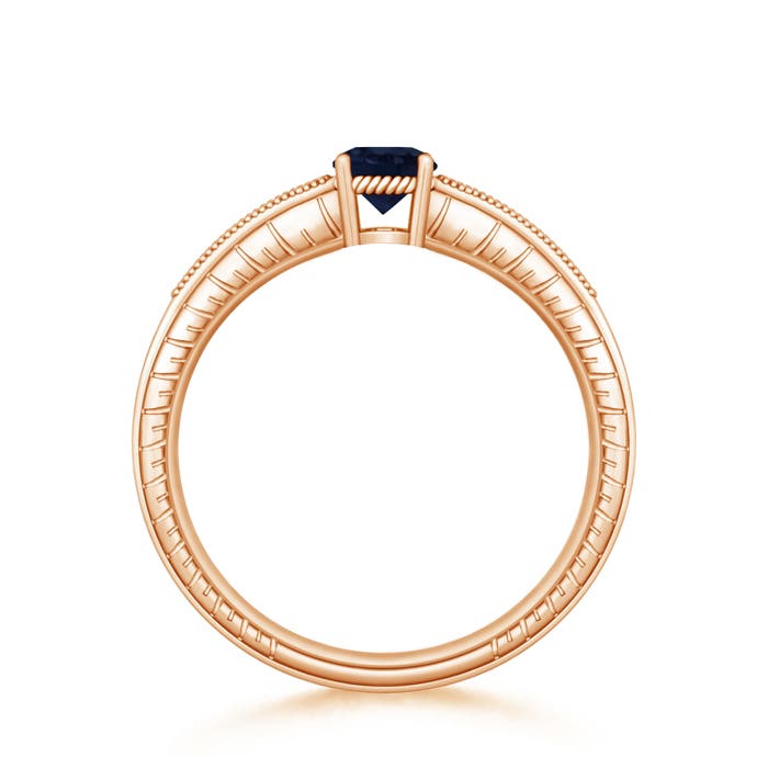 A - Blue Sapphire / 0.66 CT / 14 KT Rose Gold