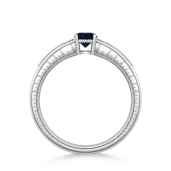 A - Blue Sapphire / 0.66 CT / 14 KT White Gold