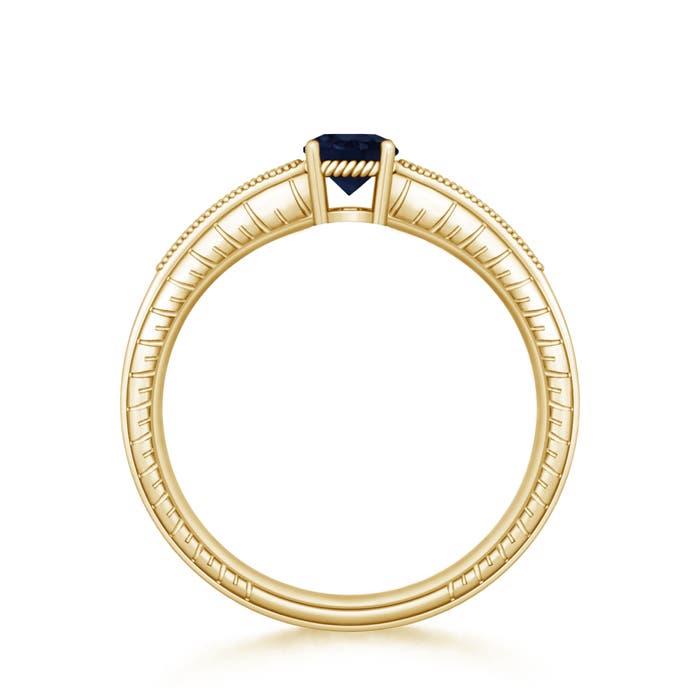 A - Blue Sapphire / 0.66 CT / 14 KT Yellow Gold