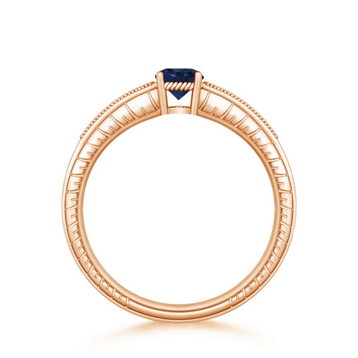 AA - Blue Sapphire / 0.66 CT / 14 KT Rose Gold