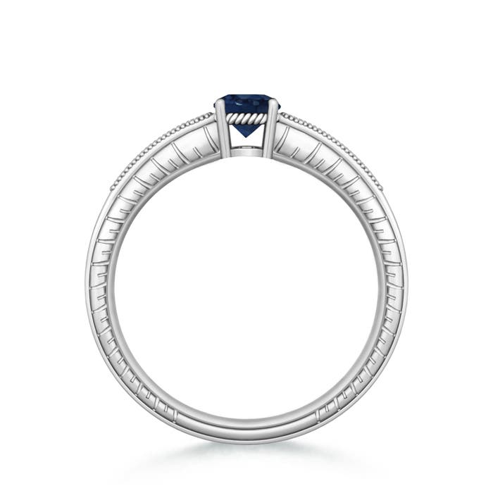 AA - Blue Sapphire / 0.66 CT / 14 KT White Gold