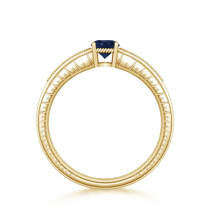 AA - Blue Sapphire / 0.66 CT / 14 KT Yellow Gold