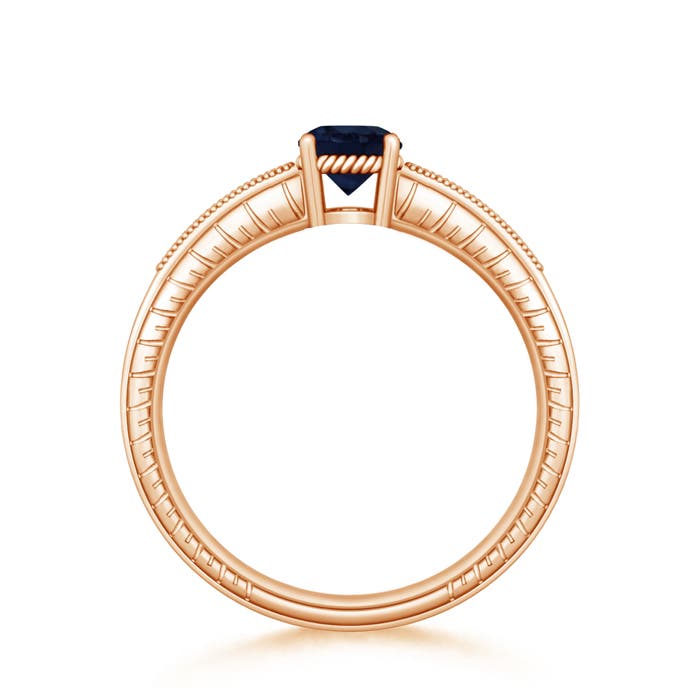 A - Blue Sapphire / 1.14 CT / 14 KT Rose Gold