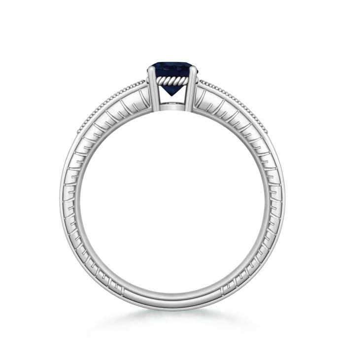 A - Blue Sapphire / 1.14 CT / 14 KT White Gold