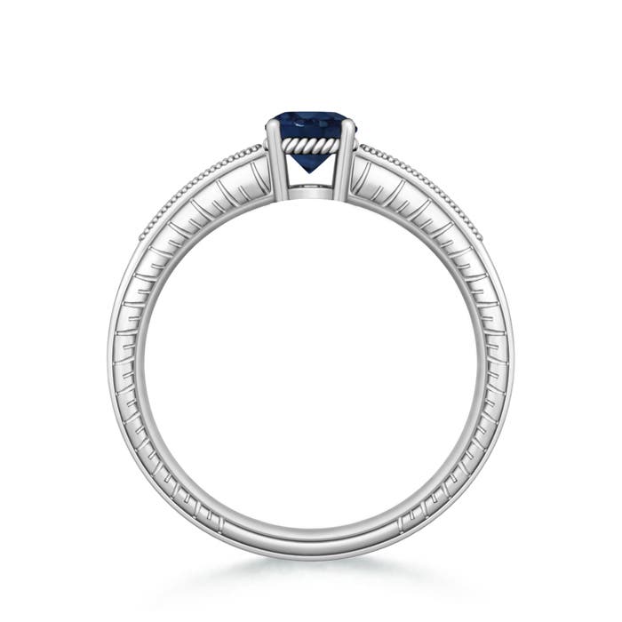 AA - Blue Sapphire / 1.14 CT / 14 KT White Gold