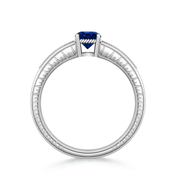 AAAA - Blue Sapphire / 1.14 CT / 14 KT White Gold