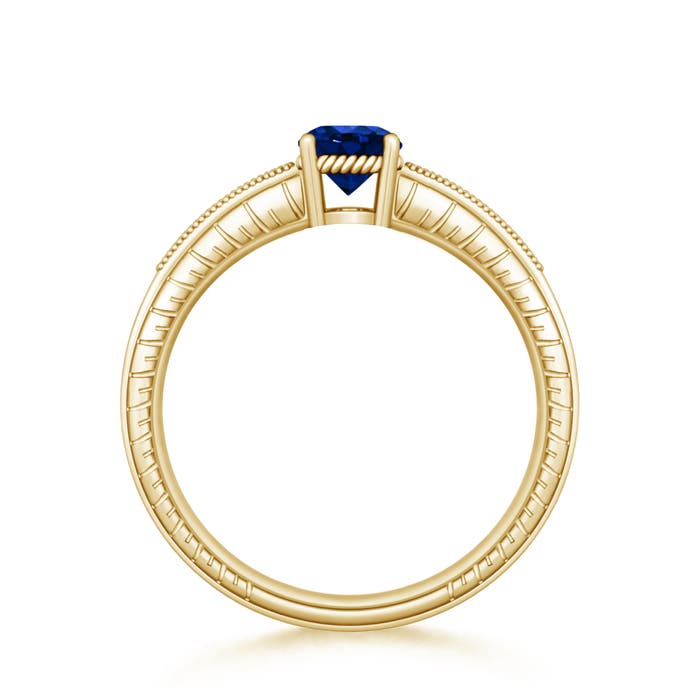 AAAA - Blue Sapphire / 1.14 CT / 14 KT Yellow Gold