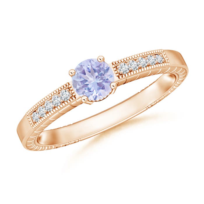 A - Tanzanite / 0.56 CT / 14 KT Rose Gold