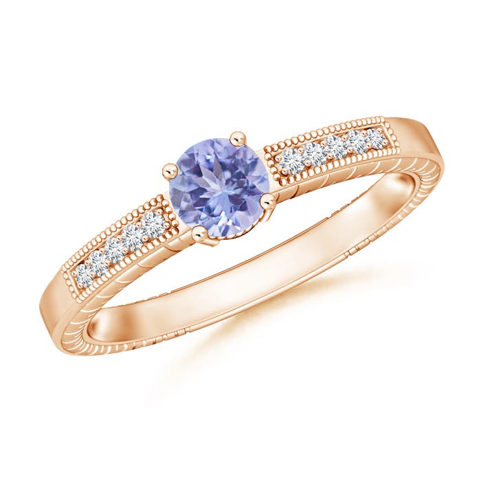 AA - Tanzanite / 0.56 CT / 14 KT Rose Gold