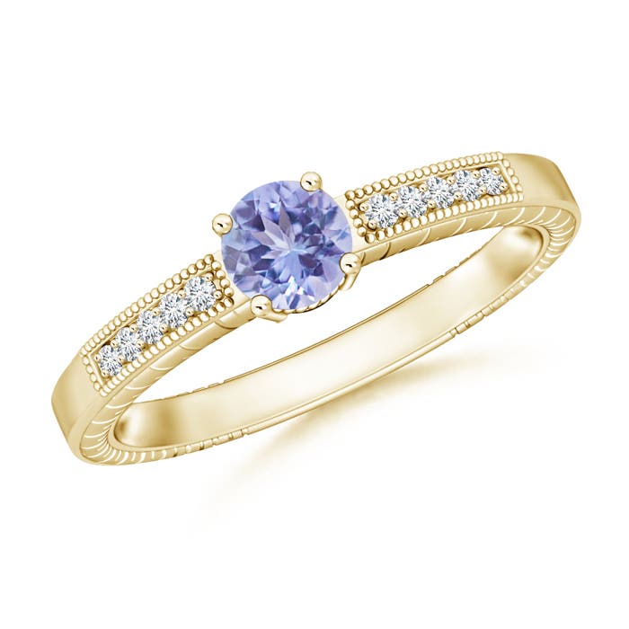 AA - Tanzanite / 0.56 CT / 14 KT Yellow Gold