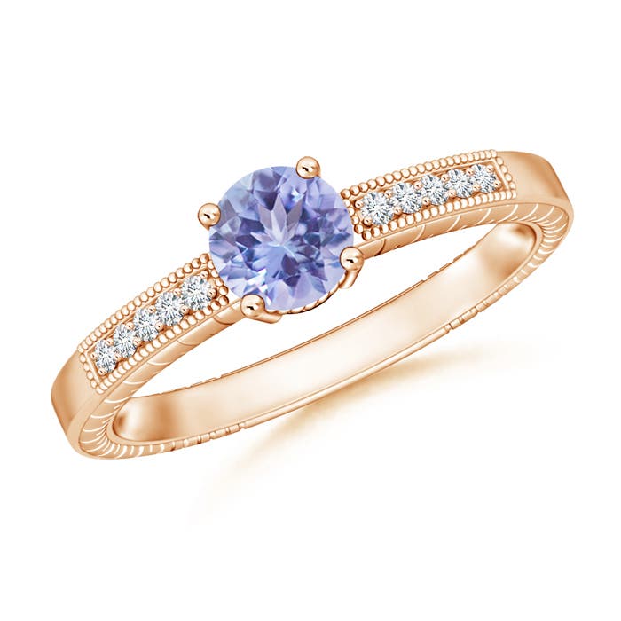 A - Tanzanite / 1.04 CT / 14 KT Rose Gold