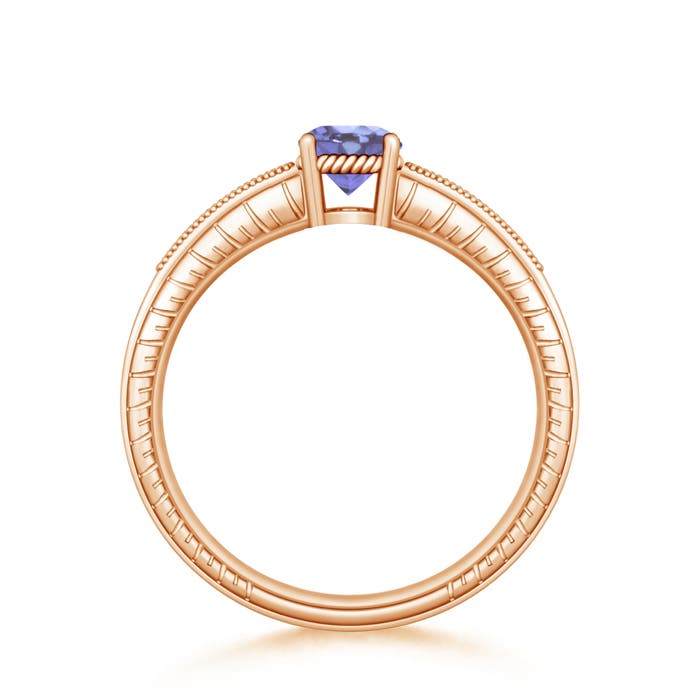 A - Tanzanite / 1.04 CT / 14 KT Rose Gold