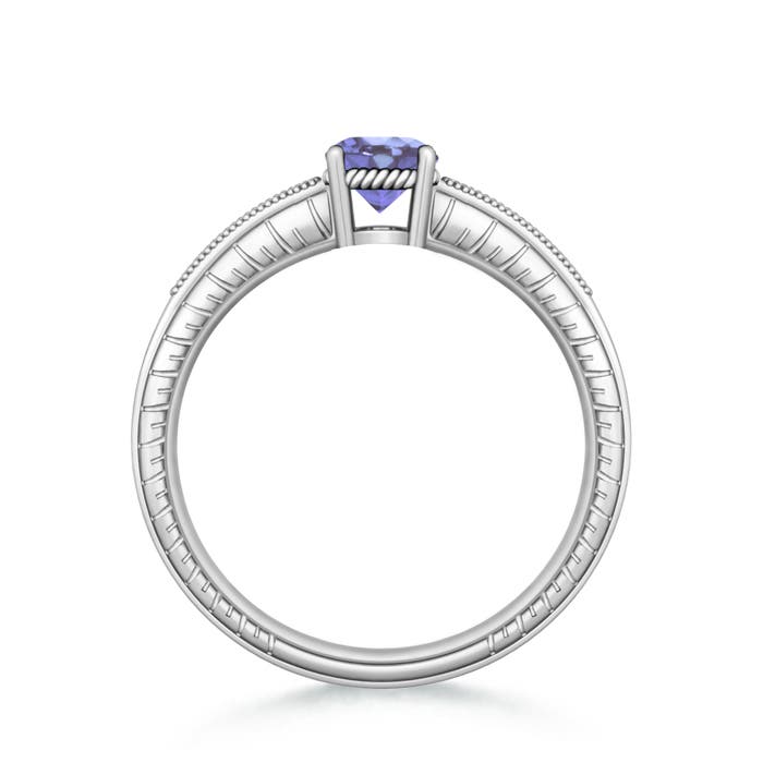 A - Tanzanite / 1.04 CT / 14 KT White Gold