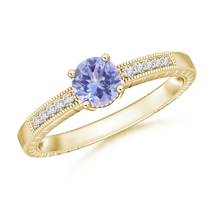 A - Tanzanite / 1.04 CT / 14 KT Yellow Gold