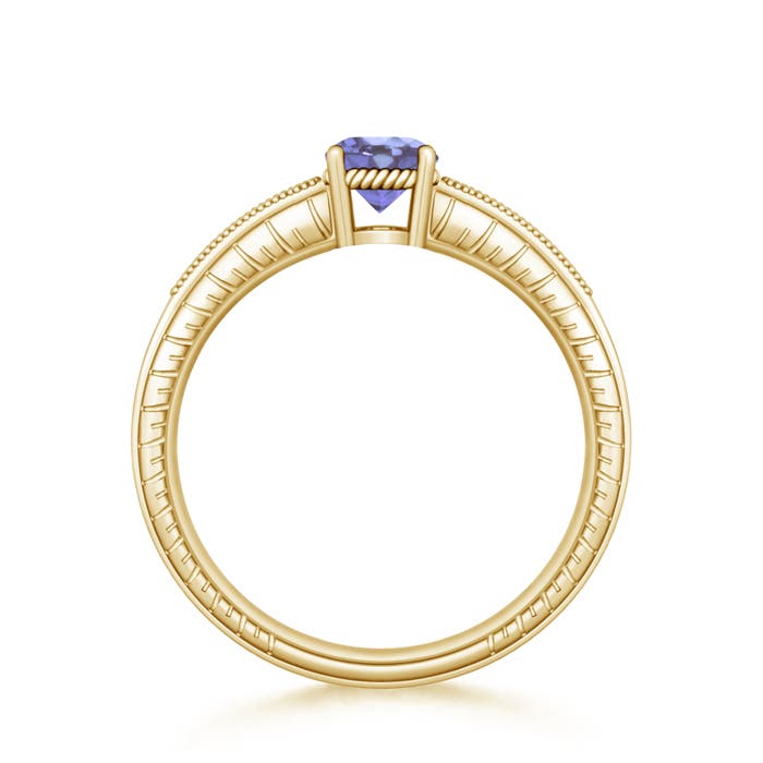 A - Tanzanite / 1.04 CT / 14 KT Yellow Gold