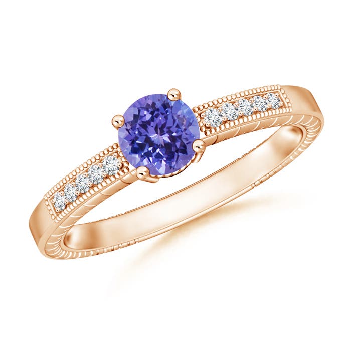 AA - Tanzanite / 1.04 CT / 14 KT Rose Gold