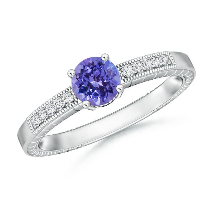 AA - Tanzanite / 1.04 CT / 14 KT White Gold