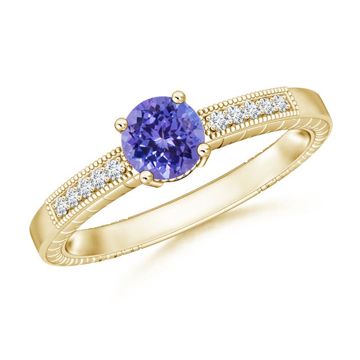 AA - Tanzanite / 1.04 CT / 14 KT Yellow Gold