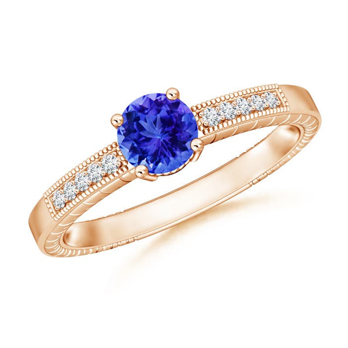 AAA - Tanzanite / 1.04 CT / 14 KT Rose Gold