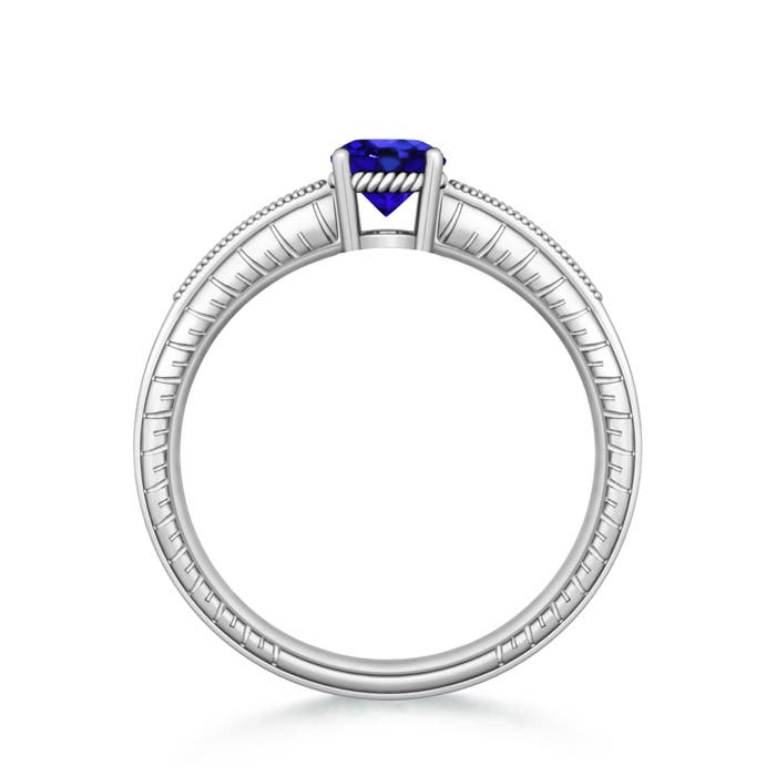 AAA - Tanzanite / 1.04 CT / 14 KT White Gold