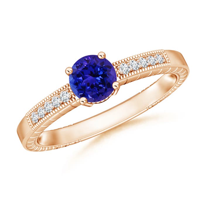 AAAA - Tanzanite / 1.04 CT / 14 KT Rose Gold