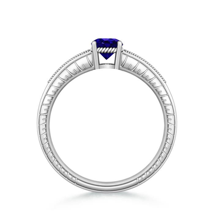 AAAA - Tanzanite / 1.04 CT / 14 KT White Gold