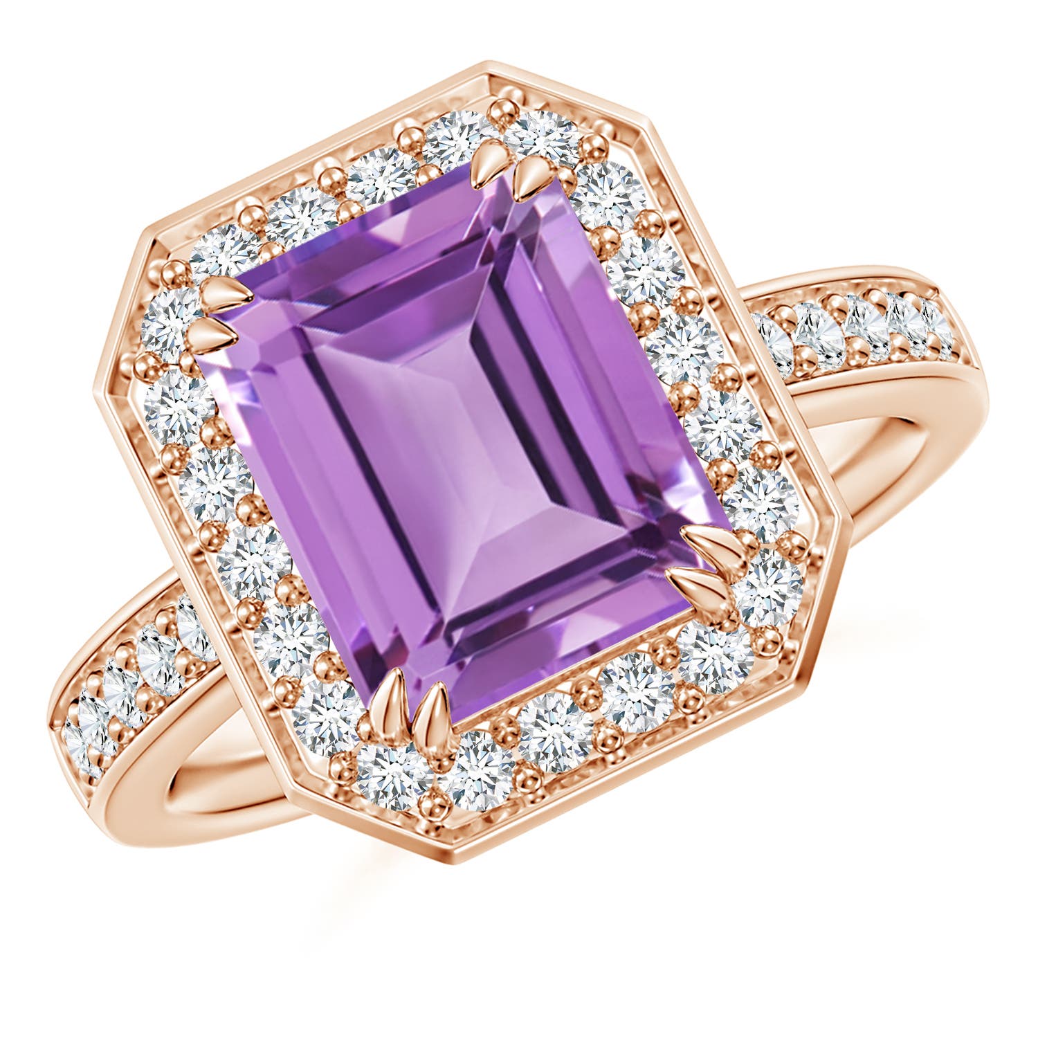 A - Amethyst / 3.35 CT / 14 KT Rose Gold