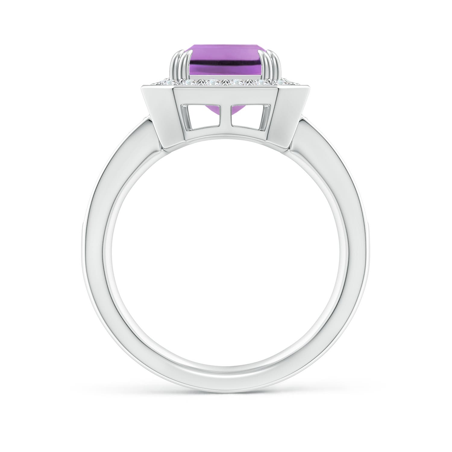 A - Amethyst / 3.35 CT / 14 KT White Gold