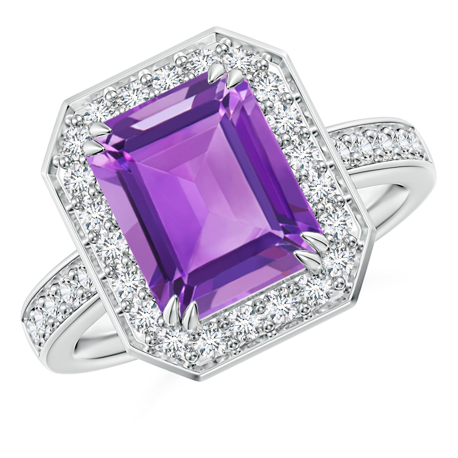 AA - Amethyst / 3.35 CT / 14 KT White Gold