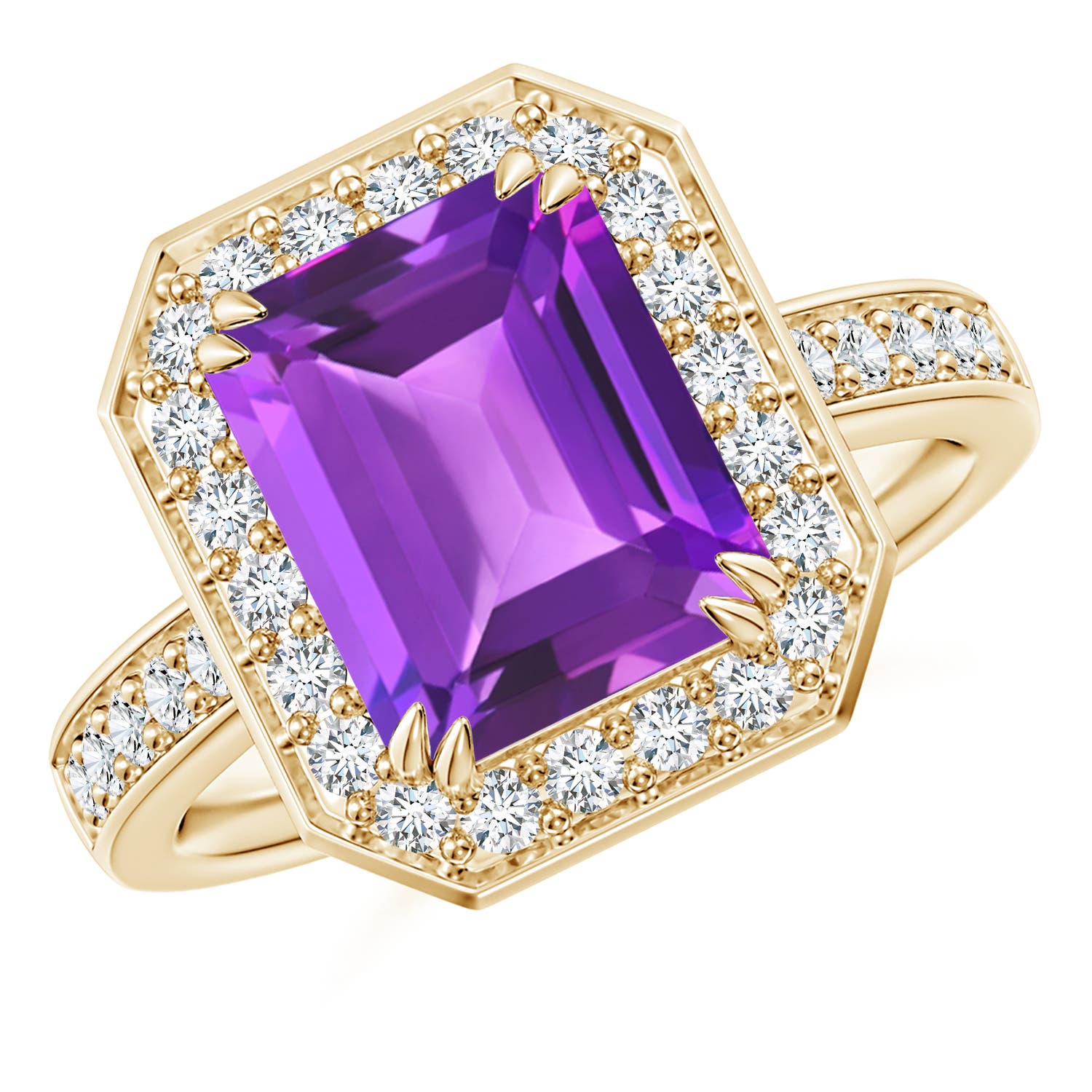 AAA - Amethyst / 3.35 CT / 14 KT Yellow Gold