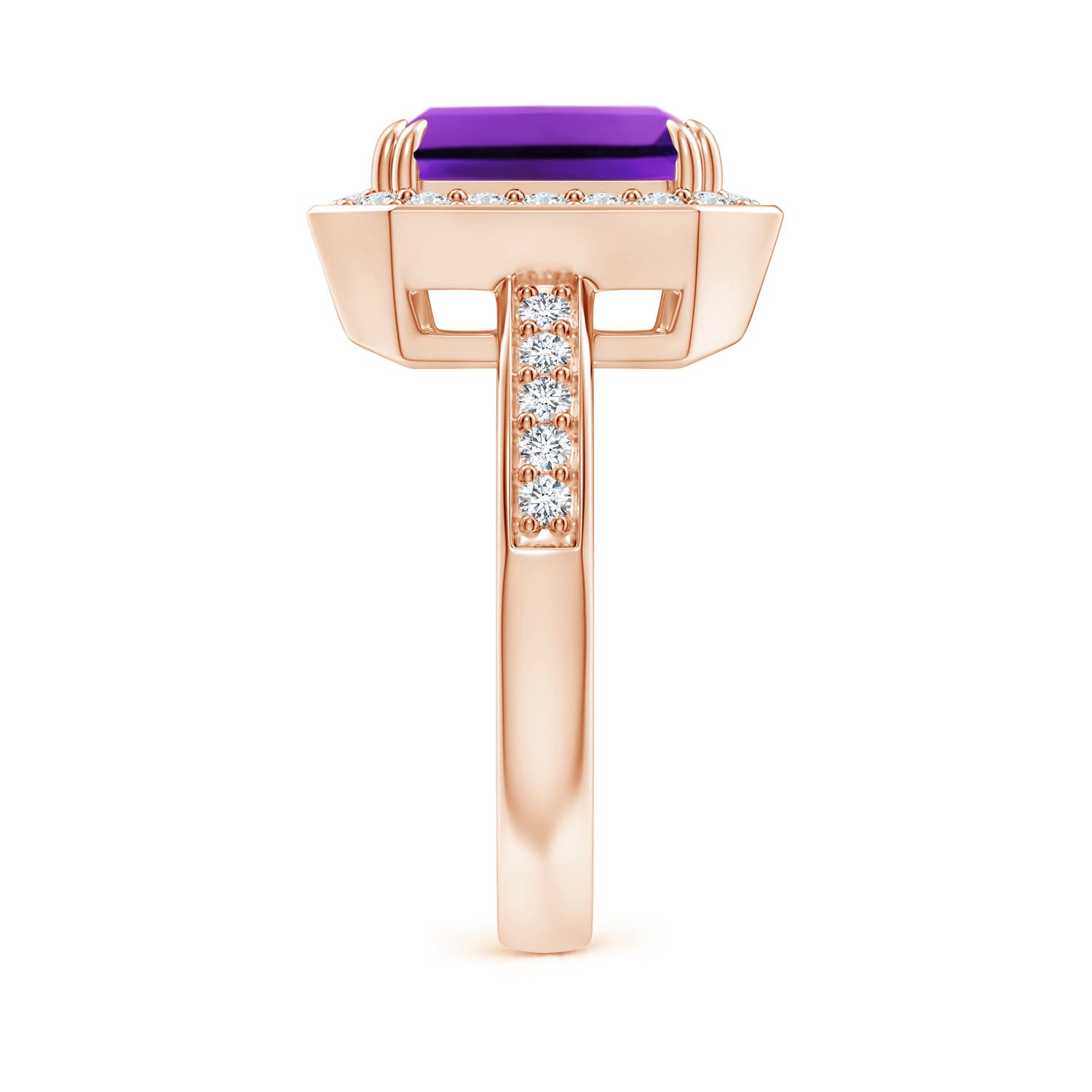 AAAA - Amethyst / 3.35 CT / 14 KT Rose Gold