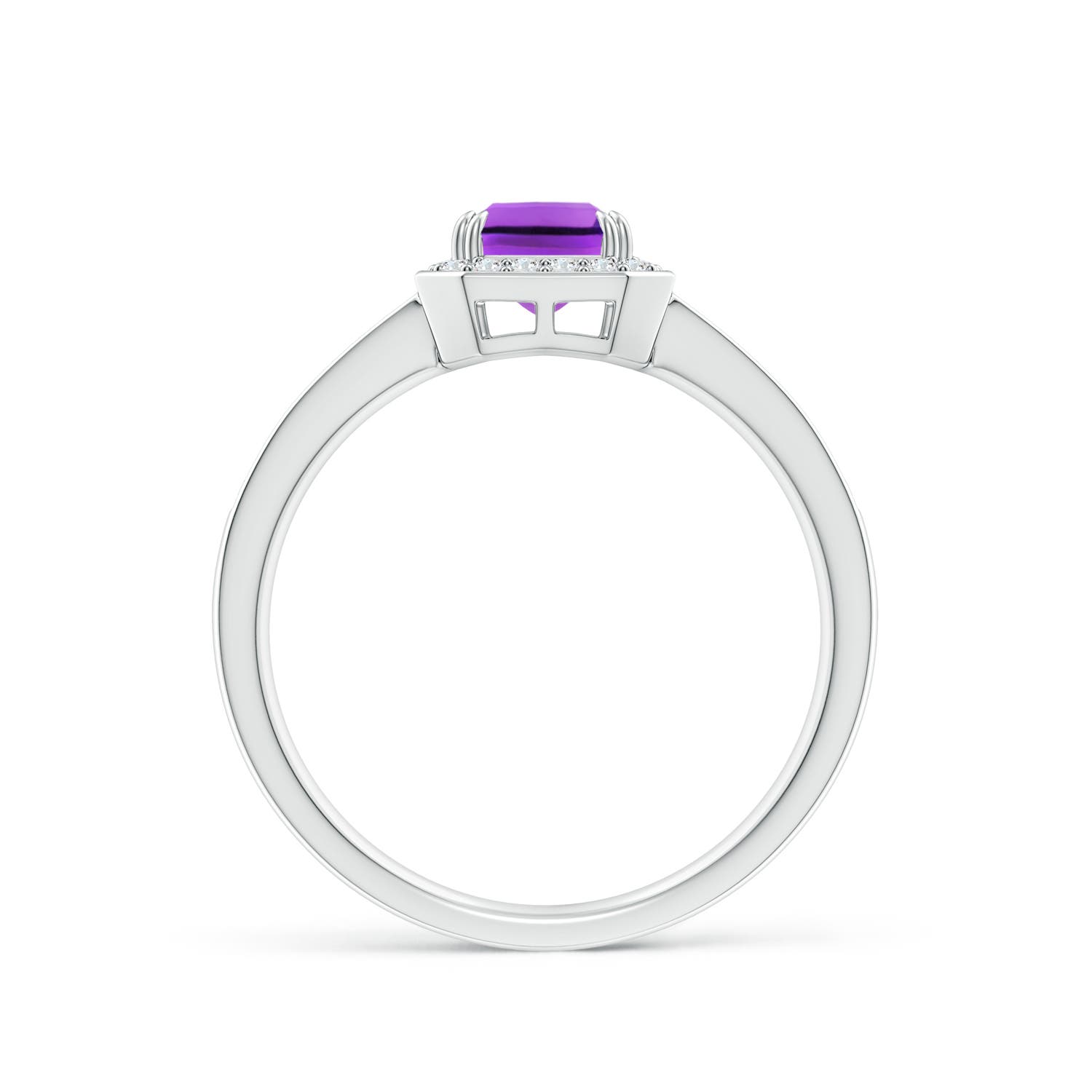 AAA - Amethyst / 1.09 CT / 14 KT White Gold