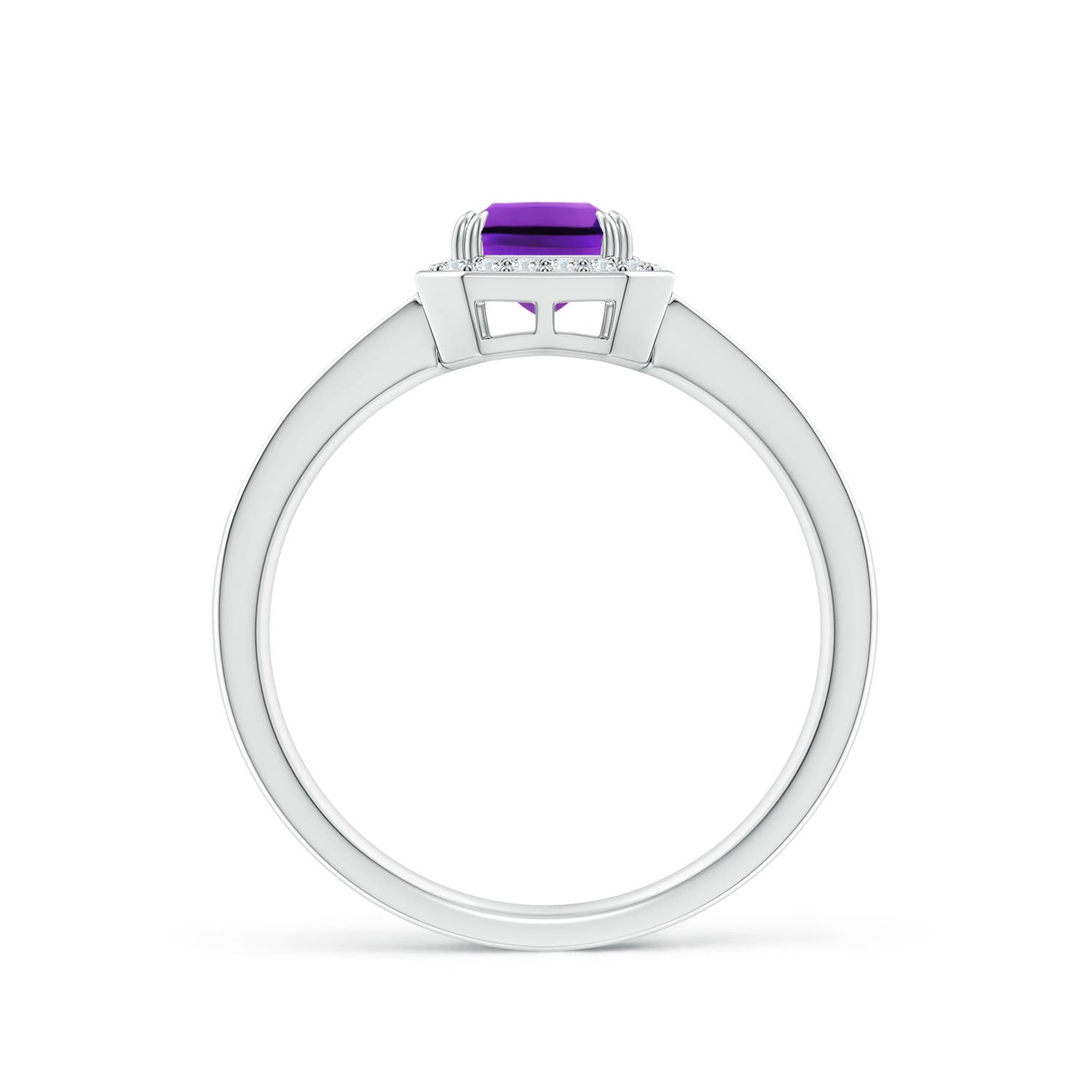 AAAA - Amethyst / 1.09 CT / 14 KT White Gold