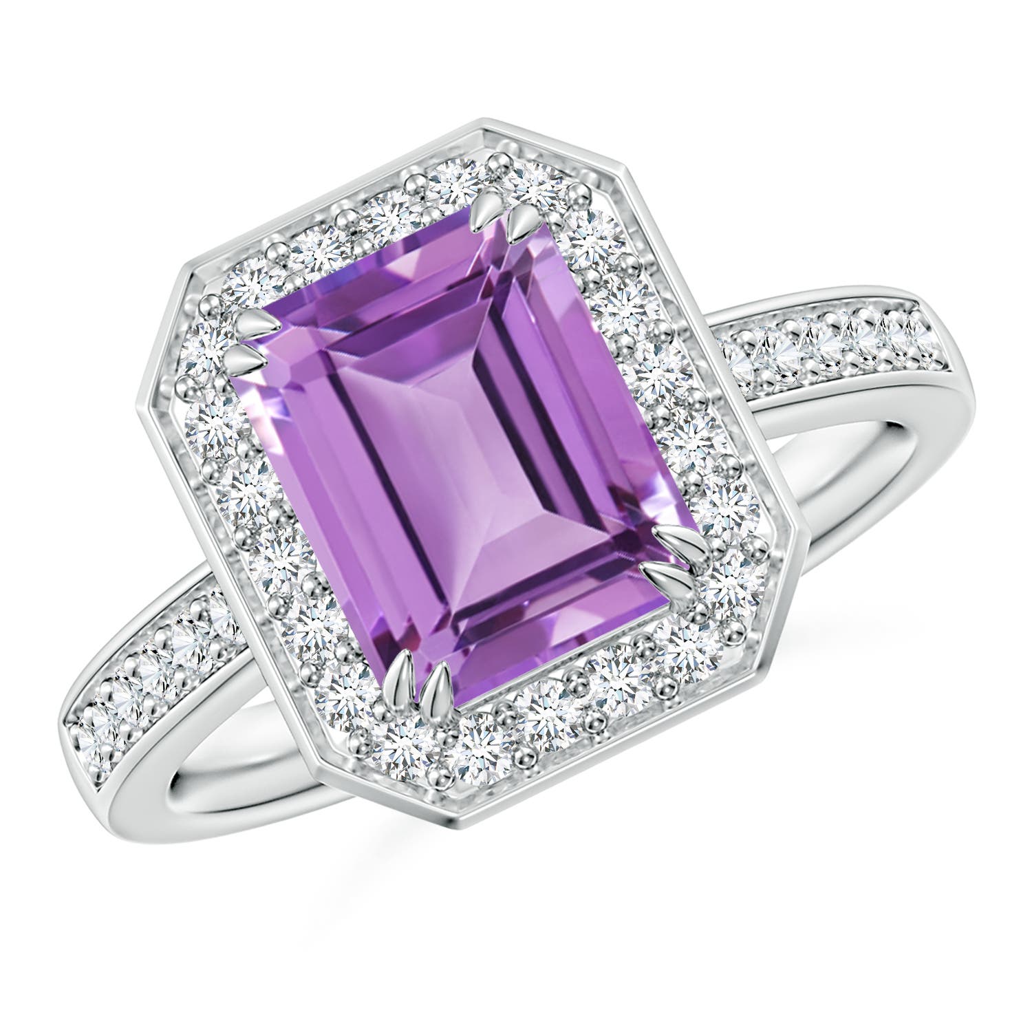 A - Amethyst / 2.57 CT / 14 KT White Gold