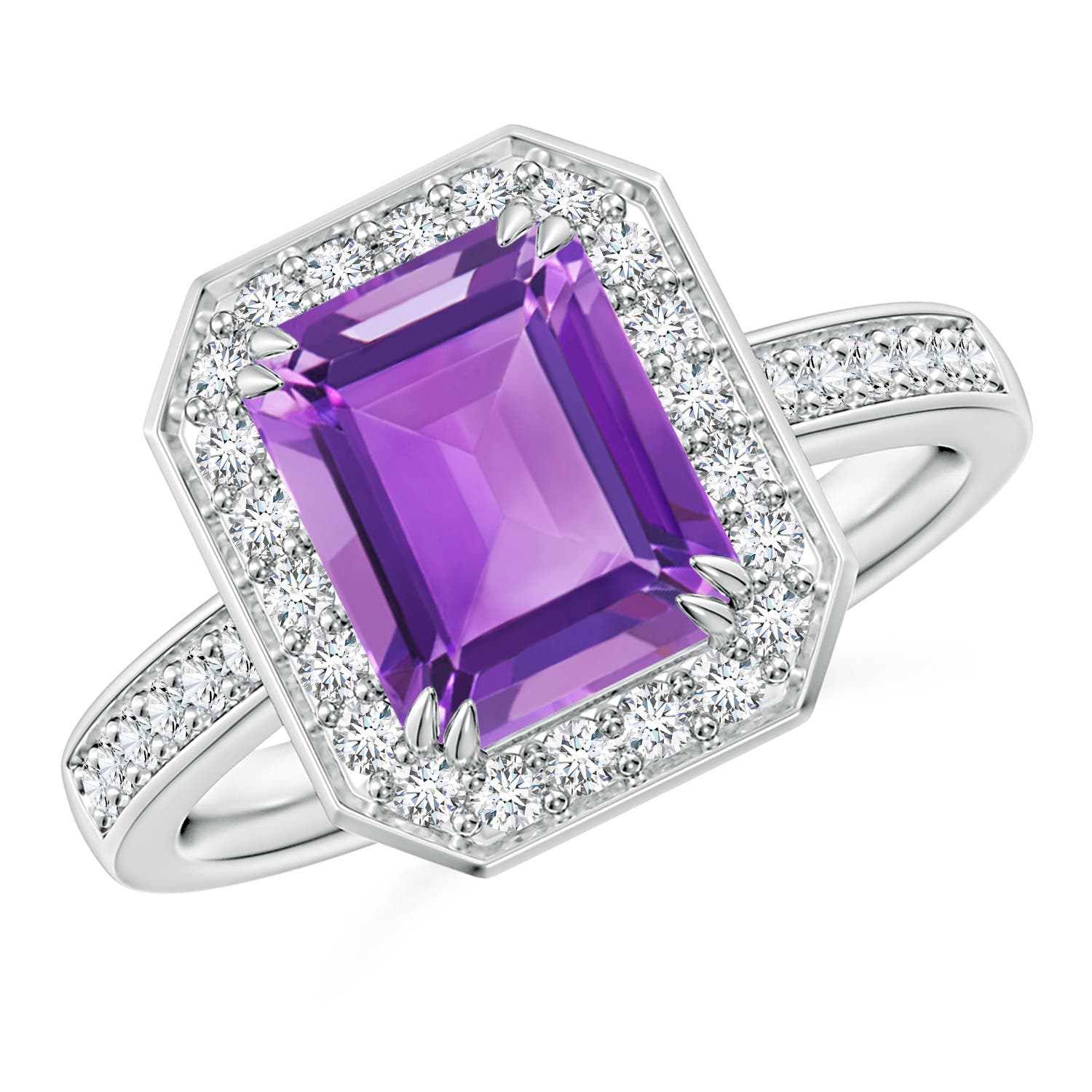 AA - Amethyst / 2.57 CT / 14 KT White Gold